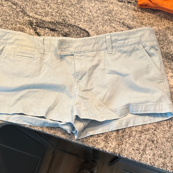 Y2K American Eagle Outfitters Light Blue Floral Trim Shorts - Picture 5 of 7